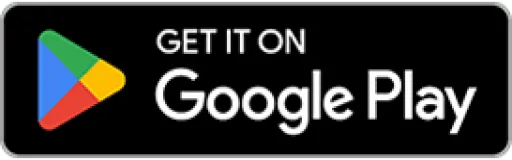 App Store and Google Play download buttons with a QR code for quick access.