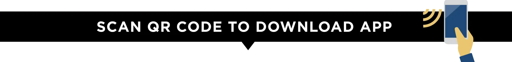 App Store and Google Play download buttons with a QR code for quick access.