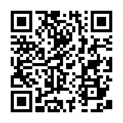 App Store and Google Play download buttons with a QR code for quick access.